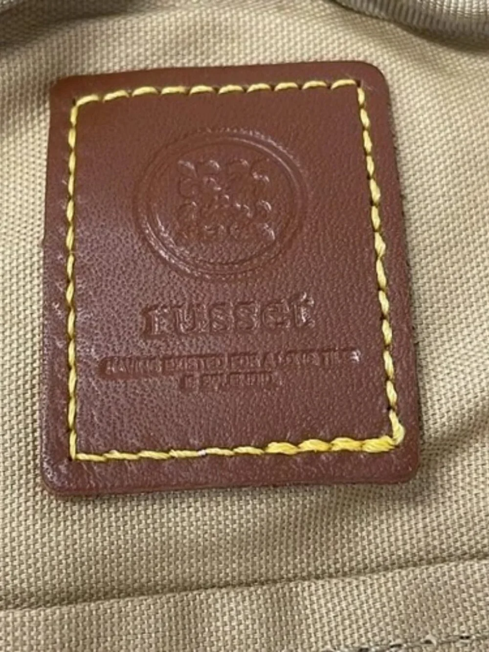 russet Light gray Brown Nylon Backpack